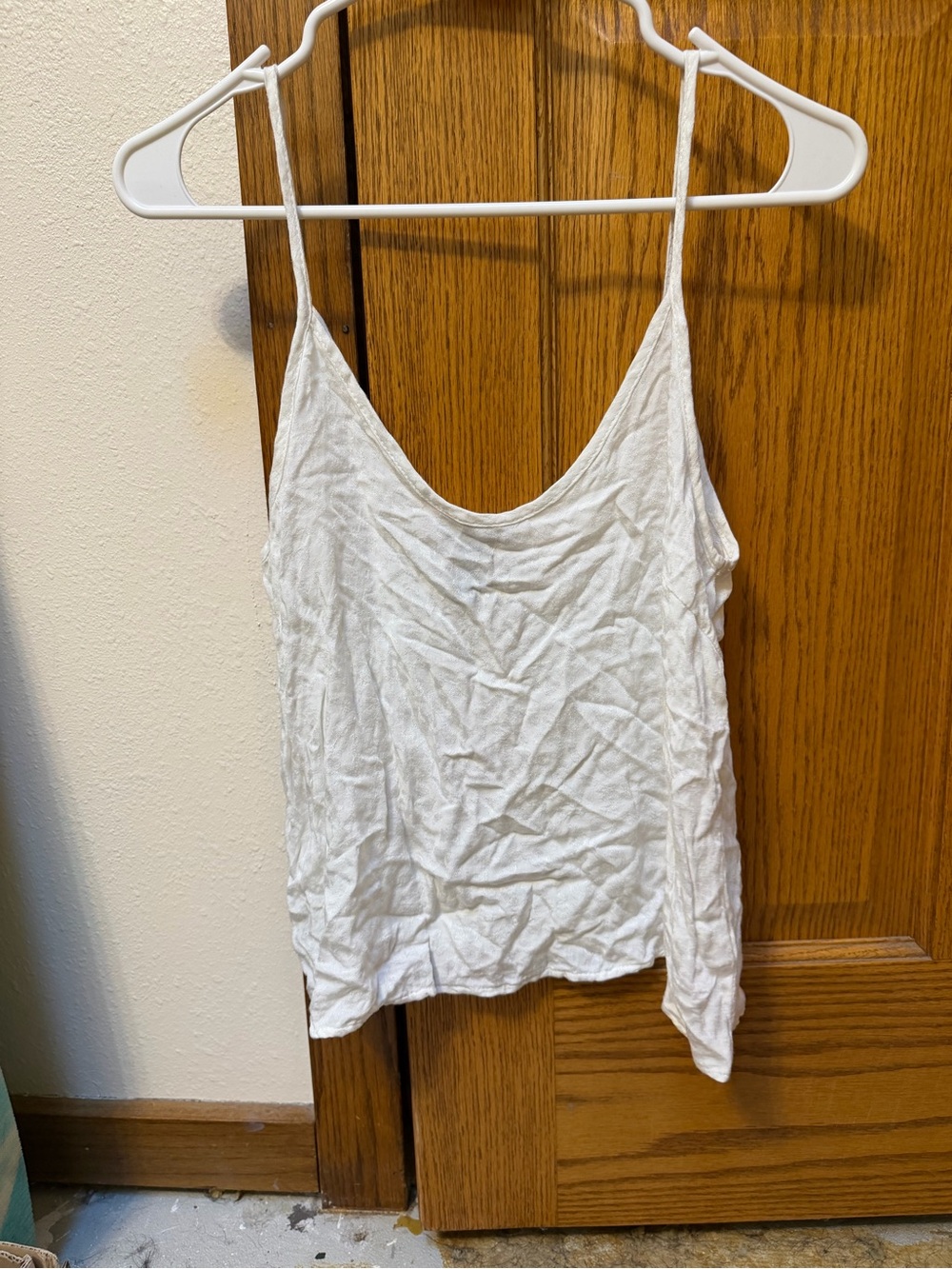 Women's White Spaghetti Strap Tank Top